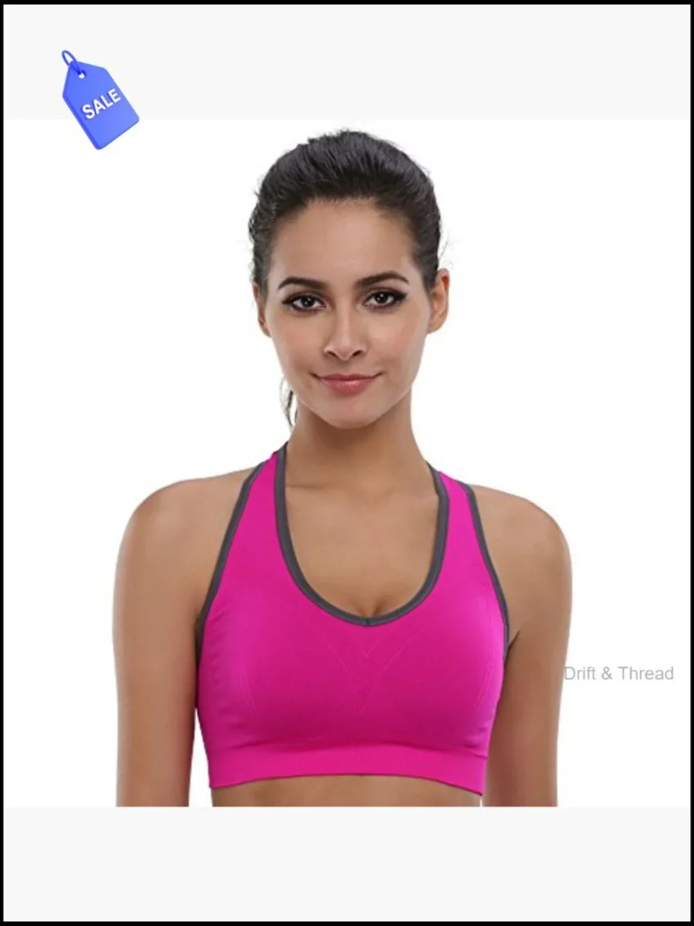 High Impact Seamless Racerback Sports Bra Full Coverage Support Yoga Gym Workout
